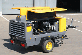 Дизельный компрессор Atlas Copco XAHS 146 DD на шасси — фото 3